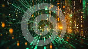 Digital information flowing data stream abstract background