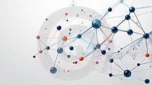 Digital Information Technology Network Background, Abstract dot point connect with gradient line Digital Networking conceptual