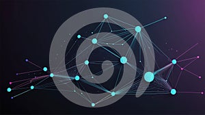 Digital Information Technology Network Background, Abstract dot point connect with gradient line Digital Networking conceptual