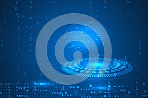 Digital innovation and high tech technological abstract.