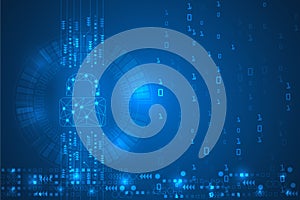 Digital innovation and high tech technological abstract.