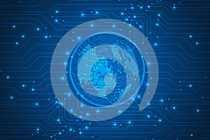 Digital innovation and high tech technological abstract.