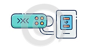 Digital Input and Output, Connectivity and Interface Icon, vector design Generative AI