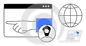 Digital Interaction and Global Connectivity with User Identity and Data Analytics Elements