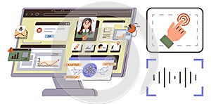 Digital Interface with Analytics, User Interaction, and Audio Features for Modern Technology Tools