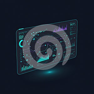 Digital interface displaying an array of data visualizations, including bar graphs, line