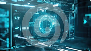 Digital interface displaying data for innovative technology concept