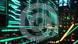 Scientific genetic data analysis on a futuristic screen