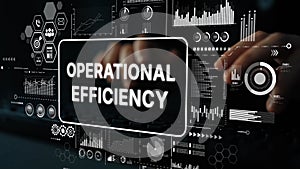 Digital Interface Displaying Operational Efficiency Metrics with Graphs and Data Visualizations for Business Analysis