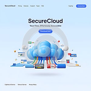 Blue cloud data transfer interface technology digital
