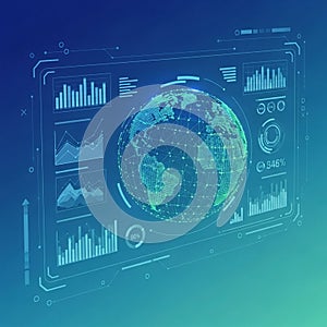 The visual suggests a focus on data visualization and analytics