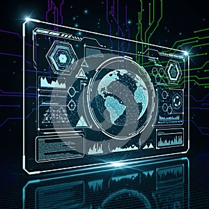 Tech appearance suggesting advanced technology and data visualization