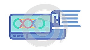 Digital Interface Screen, Abstract Data Display, vector design Generative AI