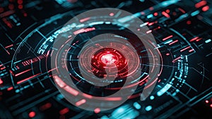 Digital interface visualizing global data protection and cybersecurity