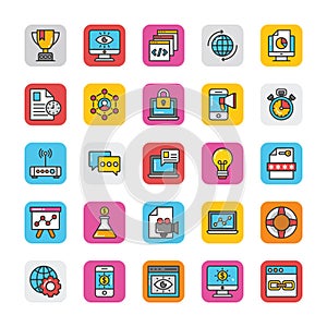 Digital and Internet Marketing Vector Icons Set 2