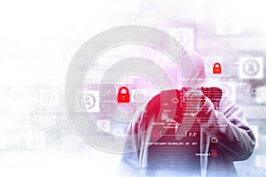 Digital internet security concept