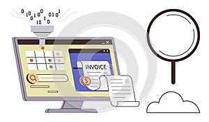Digital Invoice Management with Data Processing, Search, and Cloud Integration