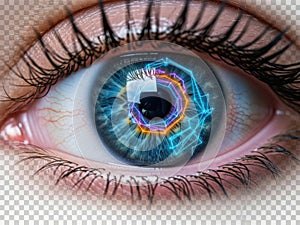 Digital iris reflection