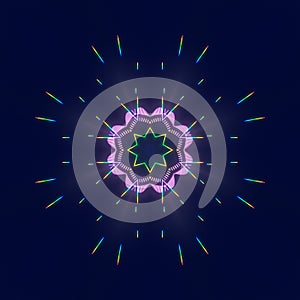 Digital Kaleidoscope Electro Snowflake
