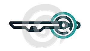 Digital Key Access, Cybersecurity and Secure Login, vector design Generative AI