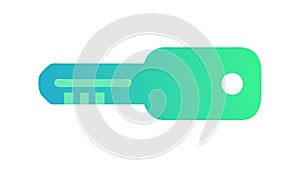 Digital key icon, for secure access and authentication, vector design Generative AI