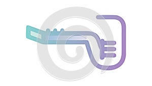 Digital key, symbolizing secure access, encryption, and online authentication, vector design Generative AI