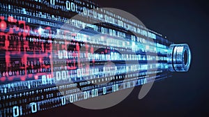 Digital key unlocking binary code flow