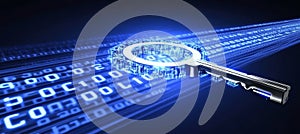 Digital Key Unlocking Opportunities, Symbolizing Access, Data Streams, and Binary Code in Technology