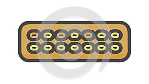 Digital Keypad or Interface, Security Technology, vector design Generative AI