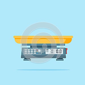 Digital Kitchen Scale illustration, Electronic Kitchen Scale tool.