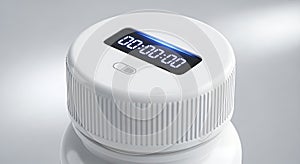 Digital kitchen timer on a reflective surface