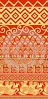 digital lace border red background yellow lace