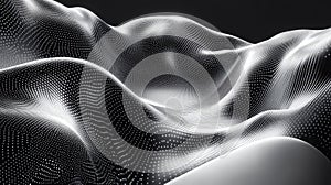 Digital landscape creating abstract network data flow background