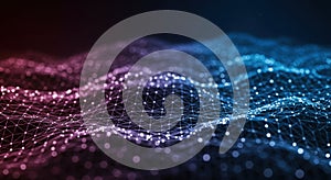 digital landscape featuring a 3D grid