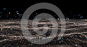 Digital landscape of interconnected data points