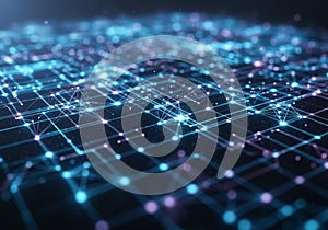 A digital landscape showcasing a network