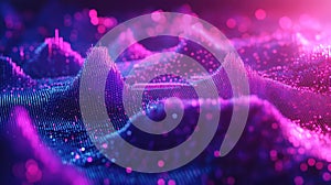 Digital landscape visualizing big data communication technology