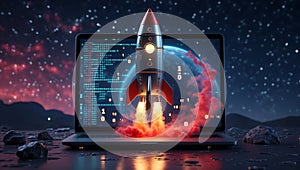 Digital Launchpad: Rocket Launching from Laptop with Code