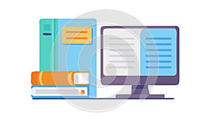 Digital Learning and Resource Center, vector design Generative AI