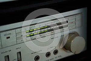 Digital Led Vu-meter of Vintage Cassete Player