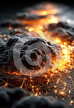 Digital Light Formation with Glowing Clouds and Abstract Storage Representation