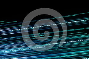 Digital lines made of numbers, globe big data background, 3d rendering