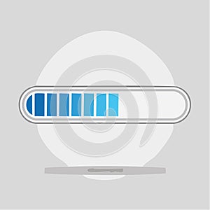 Digital Loading Bar Showing Progress