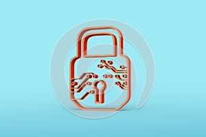 Digital lock icon  interface