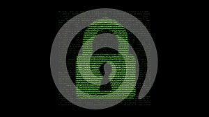 ASCII lock green photo