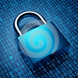 Digital lock securing binary code data