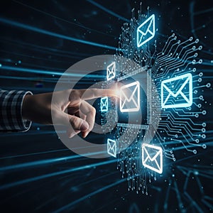 Digital mailbox network interaction with futuristic technology