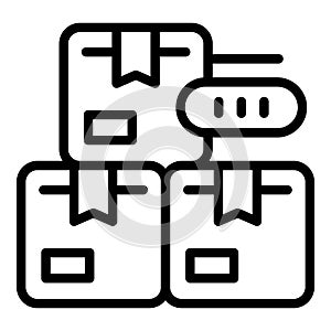 Digital management icon outline vector. Inventory cotrol