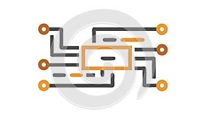 Digital Map Location, Navigation System Interface, vector design Generative AI