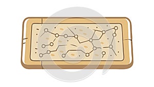 Digital Map Navigation. Mobile Route Planning, vector design Generative AI